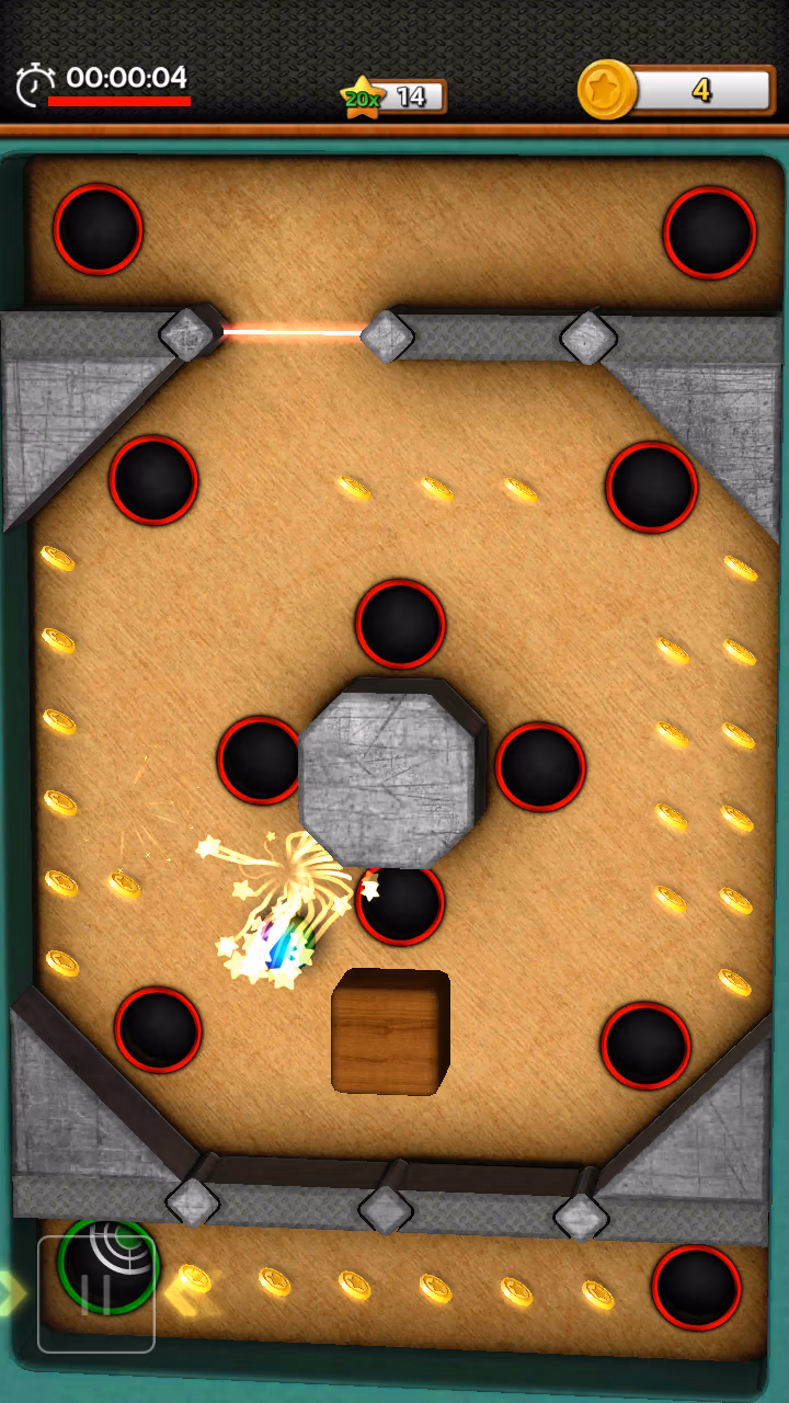 Tilt n Roll 3D wooden labyrinth with a finish flag
